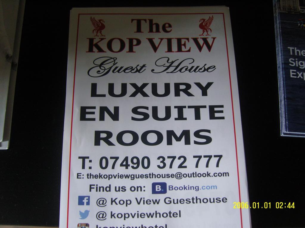 The Kop View Hotel Liverpool Buitenkant foto